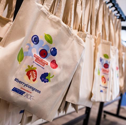 Branded delegate bags at an event